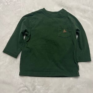 GAP Forest Green Kids Long Sleeve Tee